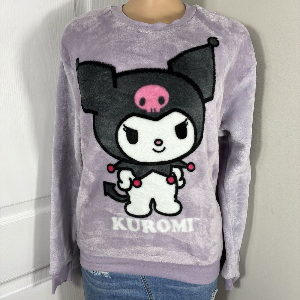 Sanrio Kuromi Crewneck Sweatshirt Sz M Graphic Apparel Hybrid Pullover 2023